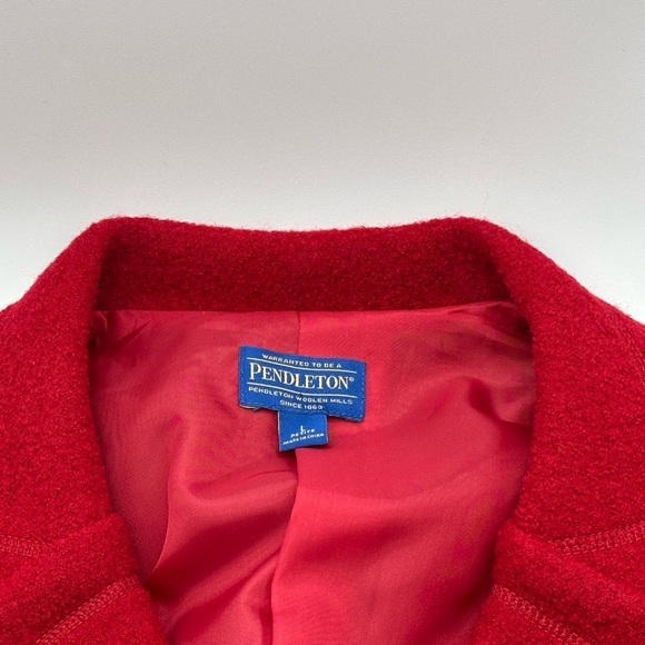 Women’s Pendleton Red 100% Merino wool blazer NWT Large - Picture 4 of 11